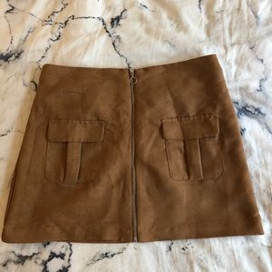 Suede skirt